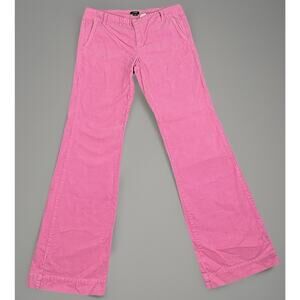 J.Crew Pink Corduroy Pants Women’s Size 6 Low Fit Straight Leg Cotton